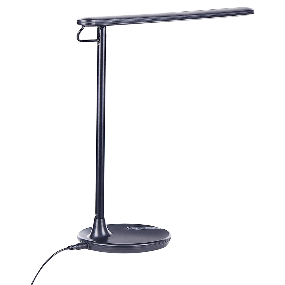 Lampada da scrivania nera a 2 LED con intensità variabile regolabile stile moderno ufficio cameretta