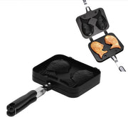Frittelle Maker con rivestimento antiaderente - Dual Pot Mold - Maniglie in acciaio inossidabile - Resistente al calore - Facile da pulire - Progettazione compatta - Frittelle Maker