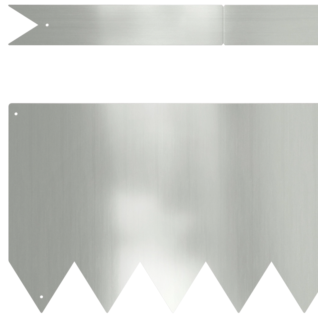 Rive di prato 10 pcs 100x0,5x20 cm Acciaio Galvanizzato