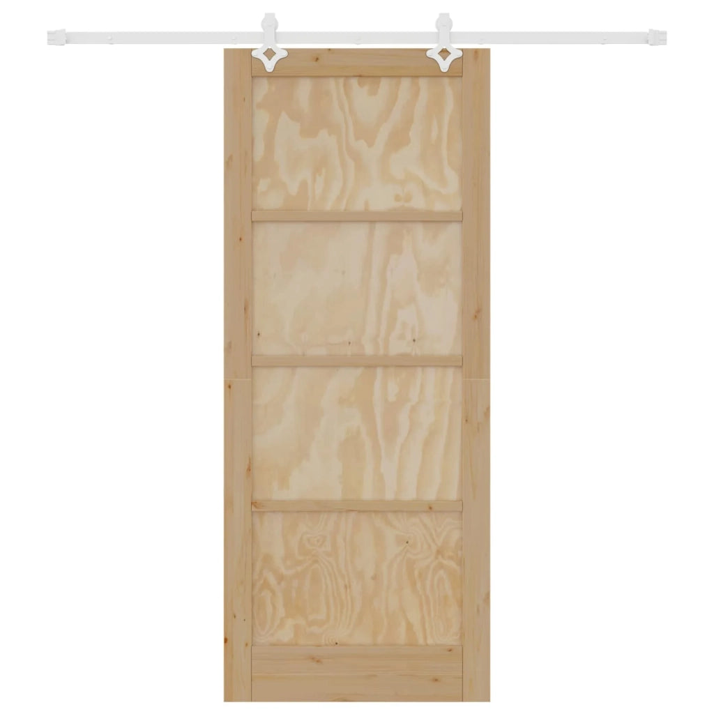 Porta scorrevole Naturale e Bianco 86 x 211 cm