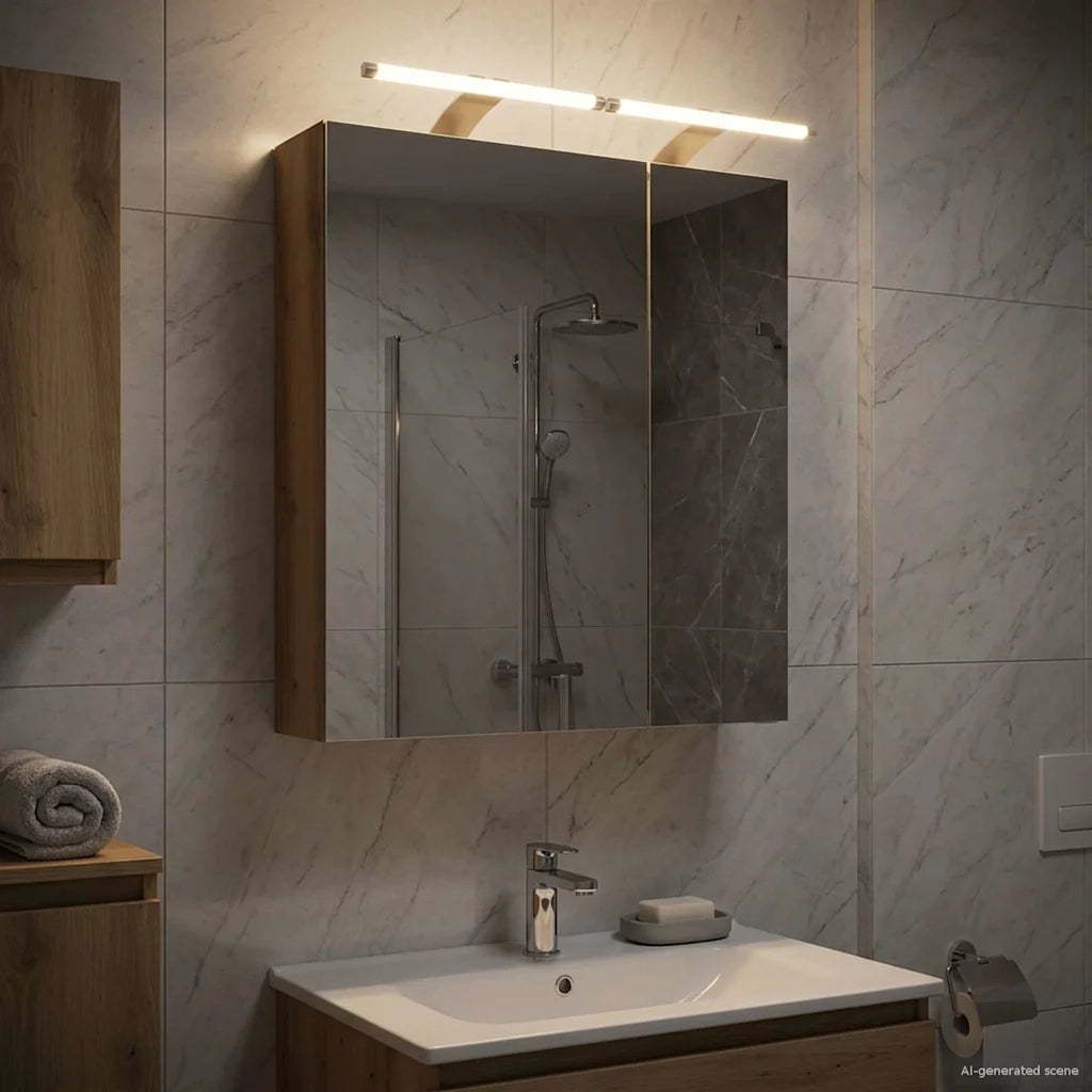 Mobiletto per specchio da bagno con porta Rovere Artigianale 889070