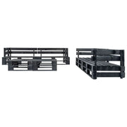 Divani da giardino 220 x 66 x 55 cm pallet 6 pezzi legno nero 02_0013324