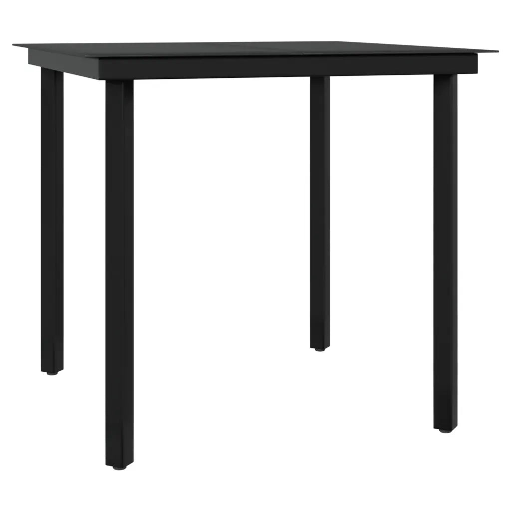 Set da Pranzo da Giardino 3 pz | Set Salotto da Giardino con Cuscini Grigio e Nero