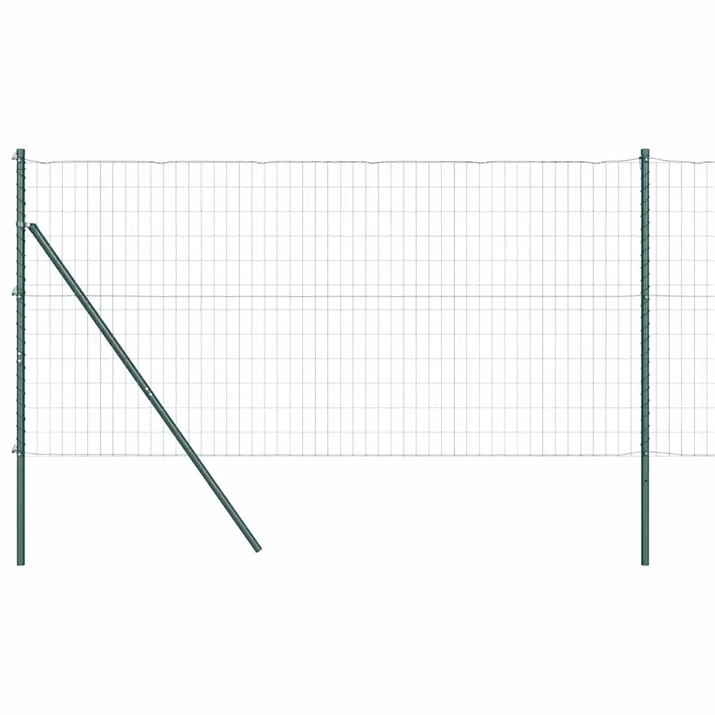 Recinzione da Giardino | Recinzione con Posto Verde 1 x 10 m Acciaio e PVC