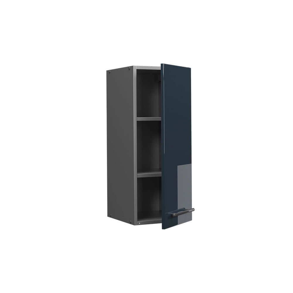 Pensile da cucina Fame-Line Blu scuro lucido/Antracite 30 cm Vicco