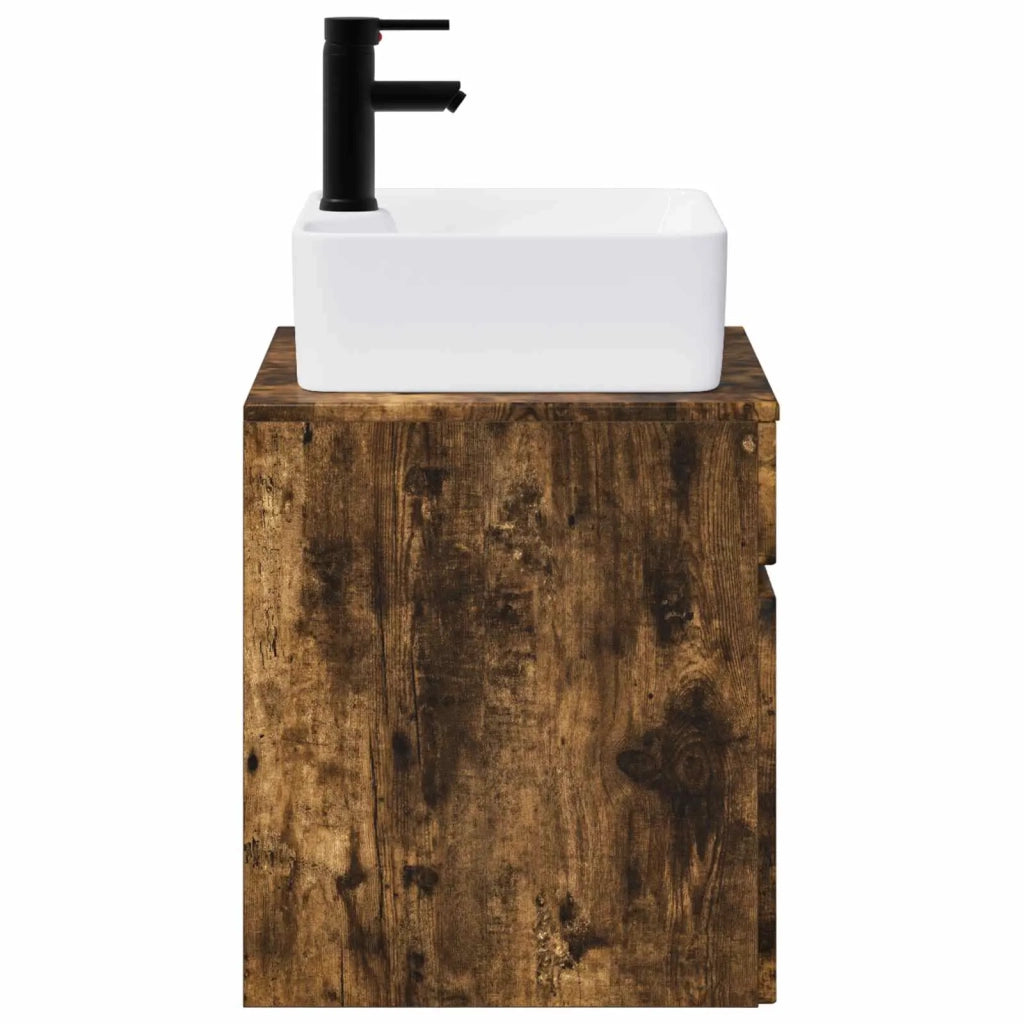 Set di mobili per il bagno Rovere Fumo Legno ingegnerizzato 3404295