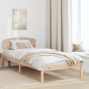 Struttura letto con testiera 80x200 cm in legno massello di pino