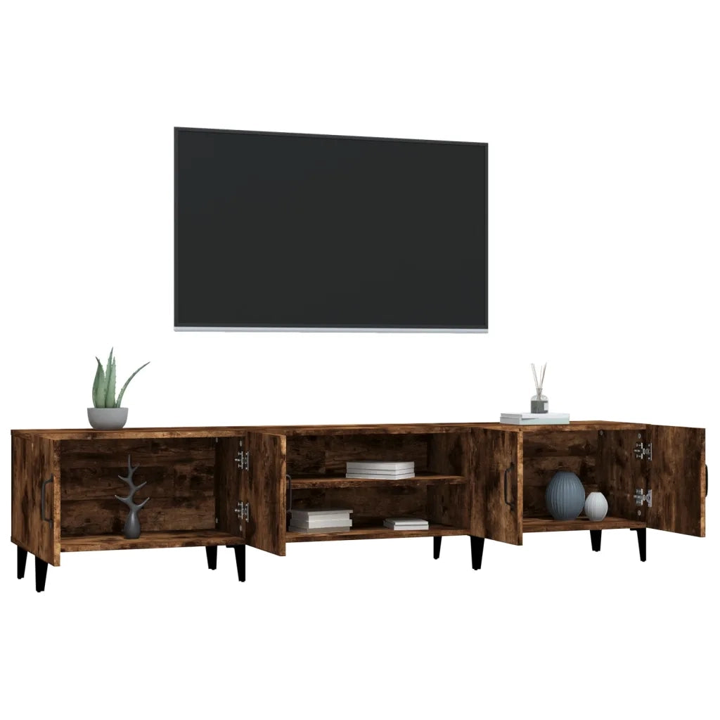 Mobile TV Rovere Fumo 180x31,5x40 cm in Legno Multistrato 816269