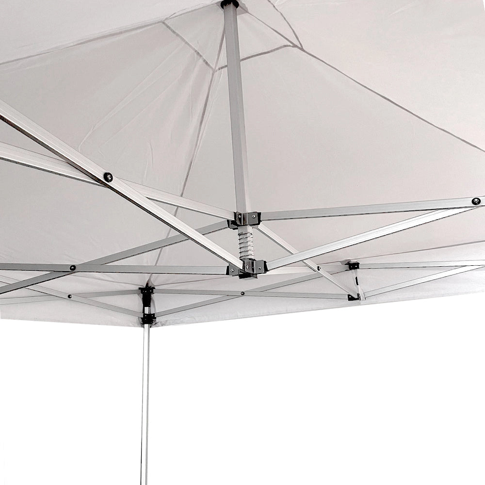 Gazebo richiudibile in alluminio professionale struttura esagonale Market-Pro 3X3 Bianco impermeabile
