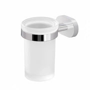Portaspazzolini bagno a muro in acciaio inox e vetro Gedy serie Bernina