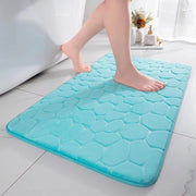 Matrice di assorbimento per bagno - mat anti-slip per bagno - 1 pezzo - blu-verde - schiuma espansa - 50 x 80 cm