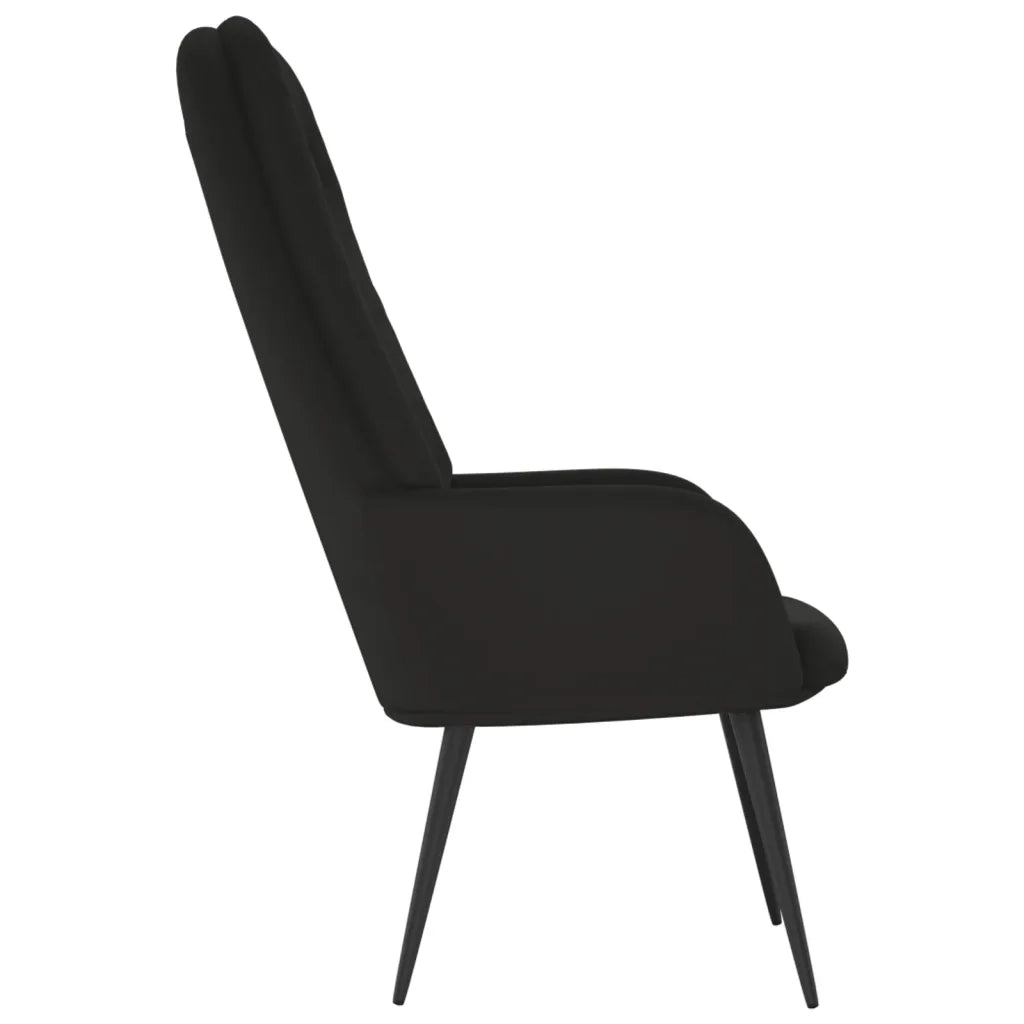 Sedia Relax Nero in Velluto