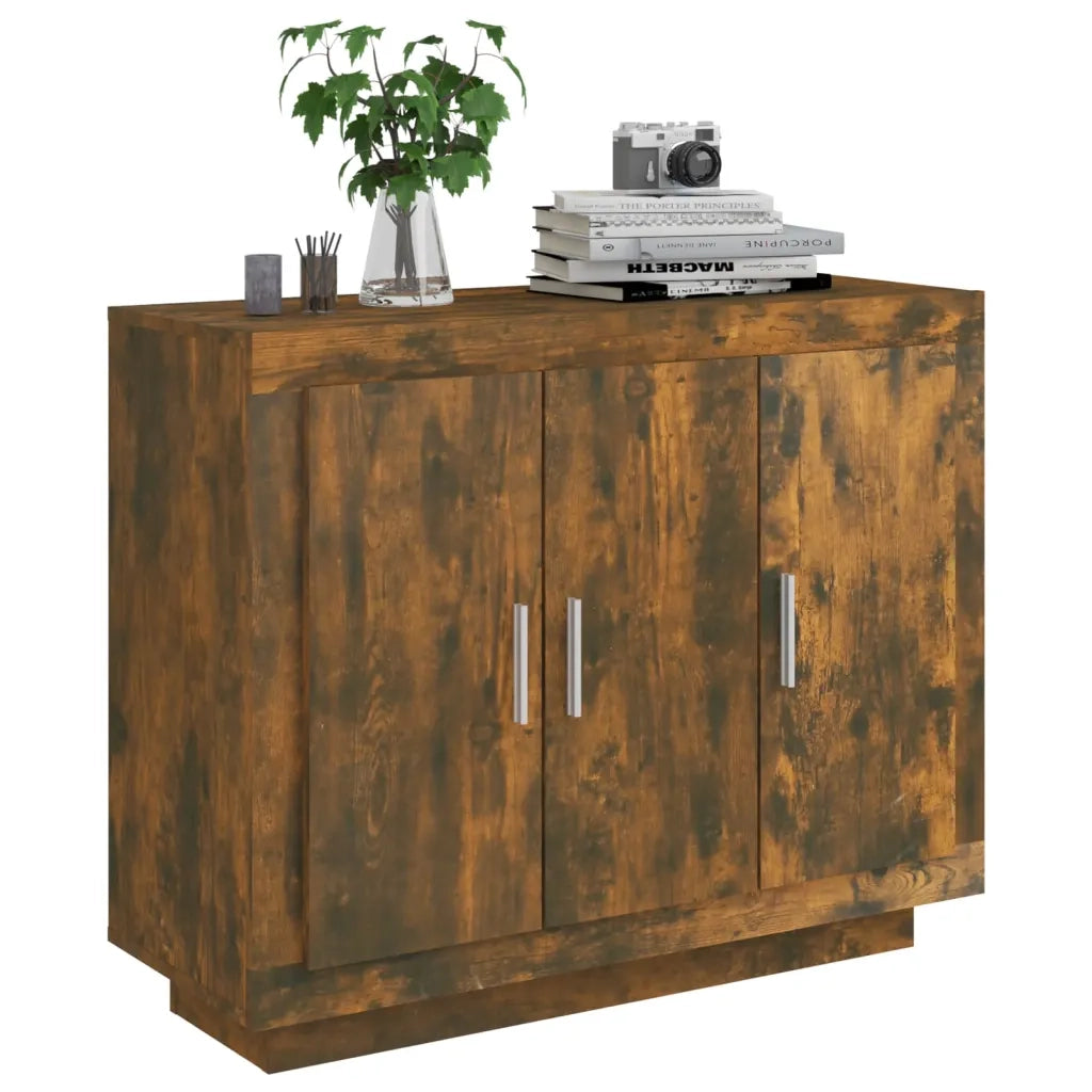 Credenza Rovere Fumo 92x35x75 cm in Legno Multistrato cod mxl 10428