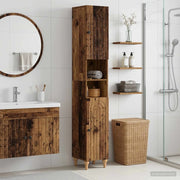 Armadio da Bagno con Ripiano Aperto ALKMAAR Legno antico 896163