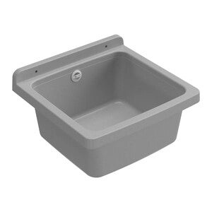 LAVATOIO RESINA A PARETE 39X39 CM C/SIFONE CEMENTO- MONGARDI- 1,0 pz