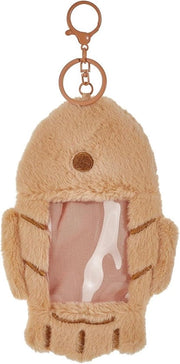 Supporto per fotografia in peluche per appassionati di pesca - fodero morbido per custodia per tessere e chiusura per chiave - protezione e display per tessere e carte di credito