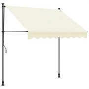 Tenda da Sole | Tenda parasole Retrattile Crema 250x150 cm in Tessuto e Acciaio