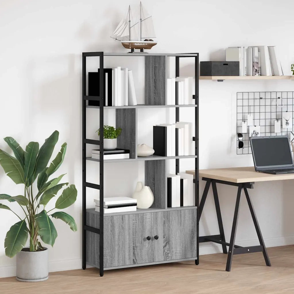 vidaXL Libreria Grigio sonoma 80 x 30 x 155.5 cm Legno multistrato
