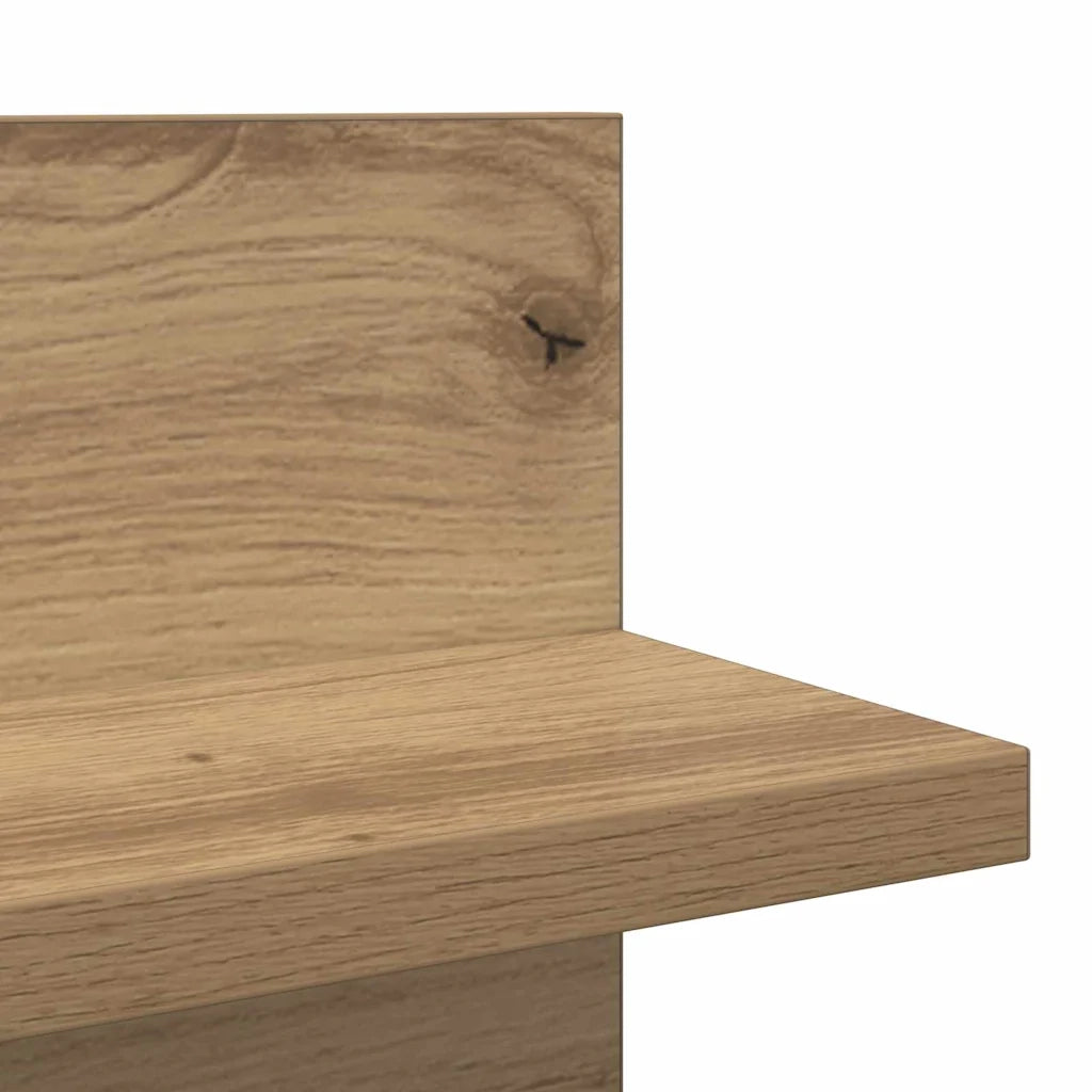 Scaffale da parete 2 pcs Rovere artigianale 80 x 11,5 x 18 cm 875189