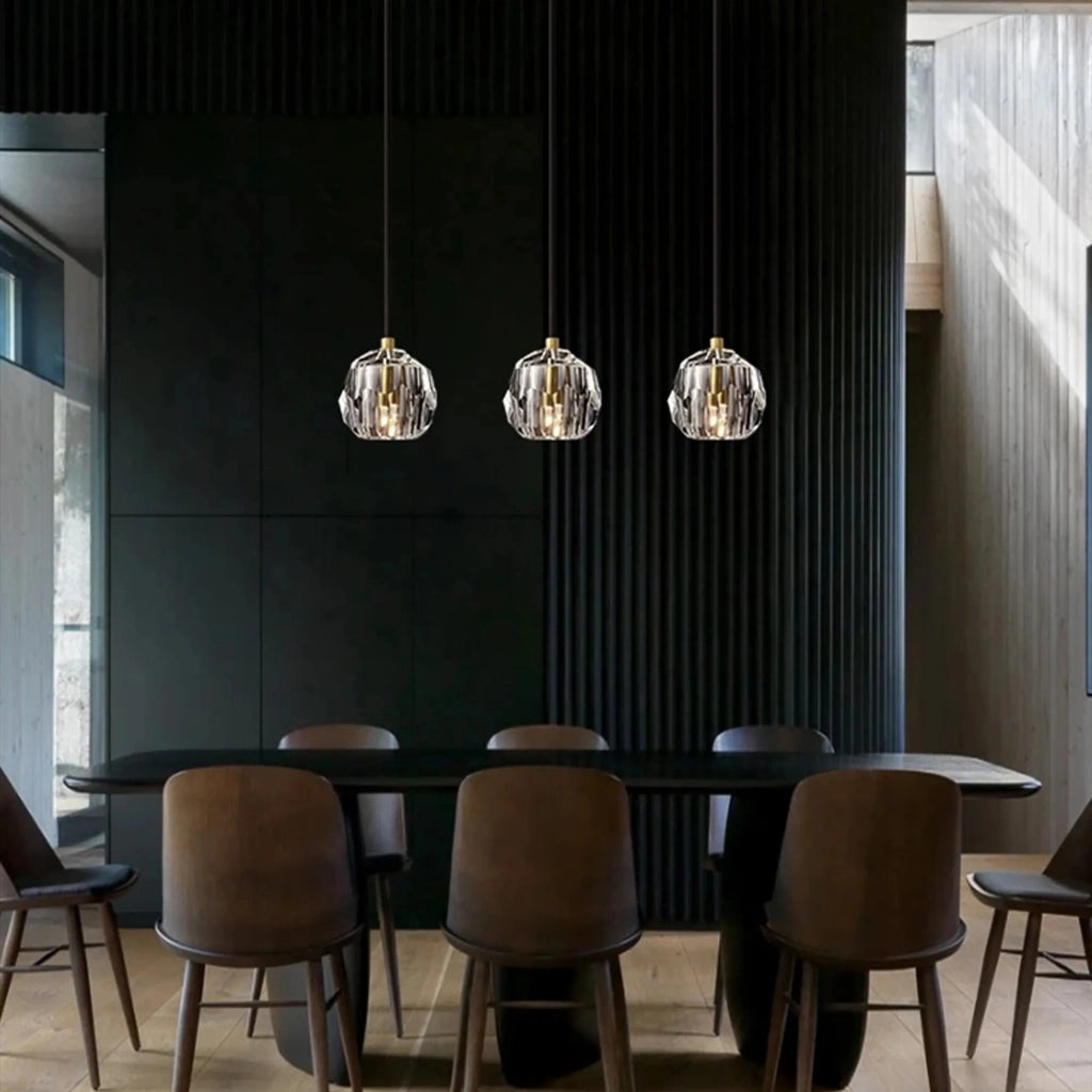 Lampada Da Soffitto Cristallo Black APP588-3CPR