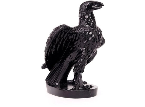 Decorazione di un'aquila gotica, 13 cm, uccello nero, statuetta decorativa, figura da collezione
