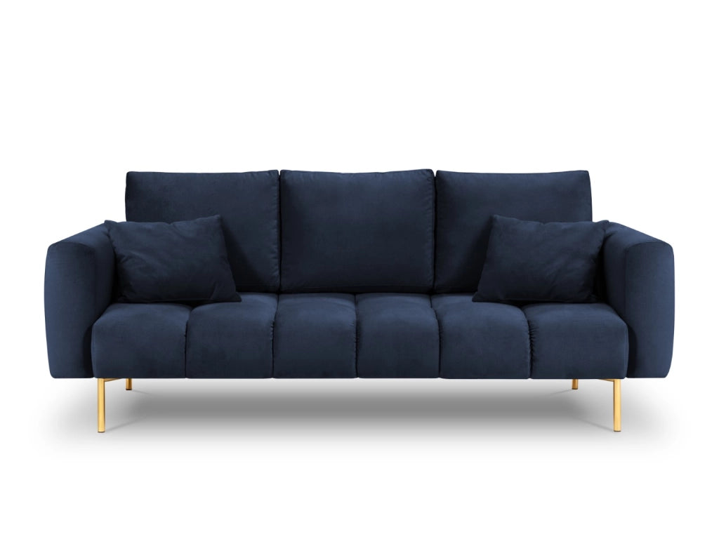 Cosmopolitan Design - Divano "Hastings" 3 posti in velluto blu reale 