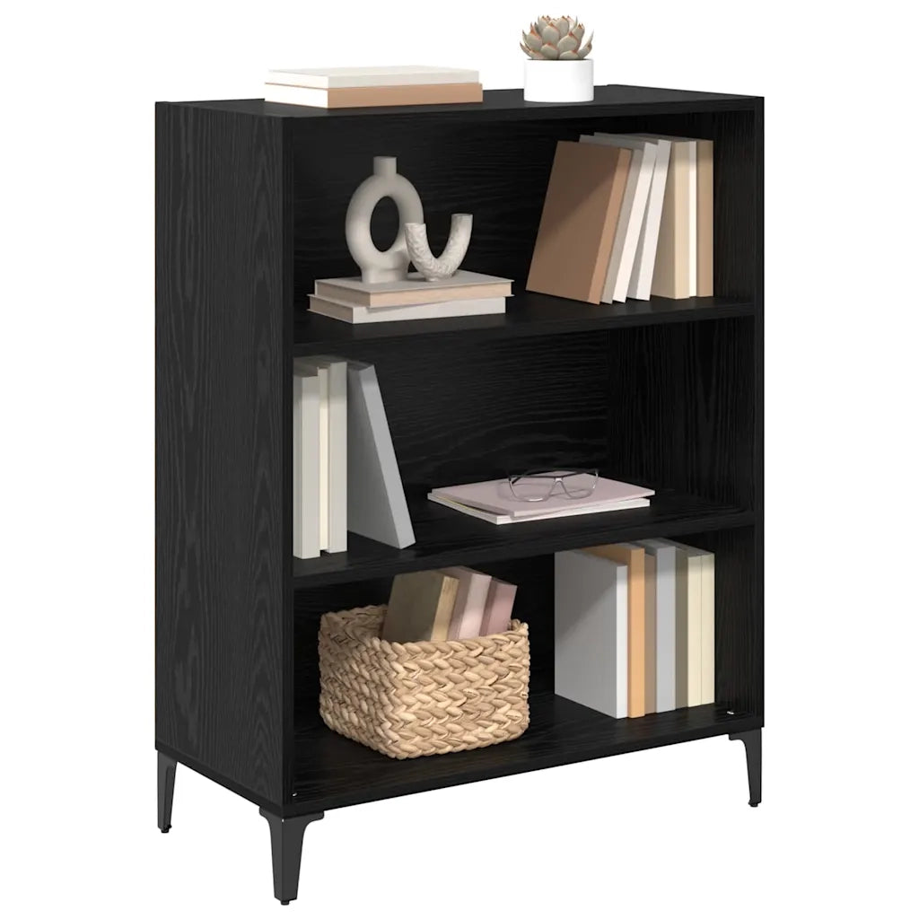 Credenza-Buffet-Armadio da cucina Rovere Nero 69,5 x 32,5 x 90 cm Legno multistrato