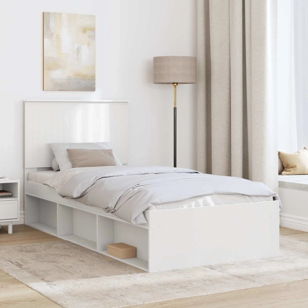 Struttura del letto Bianco 90 x 200 cm Pino massello 3411055