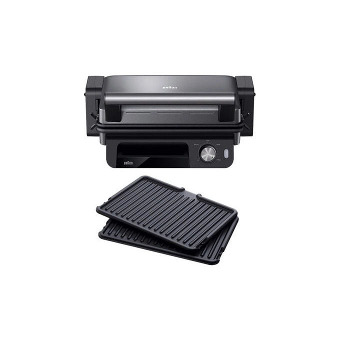 Braun CG5033 MultiGrill 5 Griglia di contatto 3 in 1 2000 W piastre antiaderenti 30x22 cm colore Nero