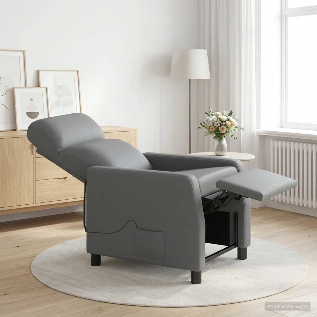 Divano Sedia-Poltrona Massaggiante Grigio Similpelle 785601
