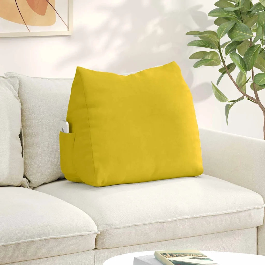 Cuscino per Schiena Giallo 60 x 20 x 50 cm Tessuto in Cords