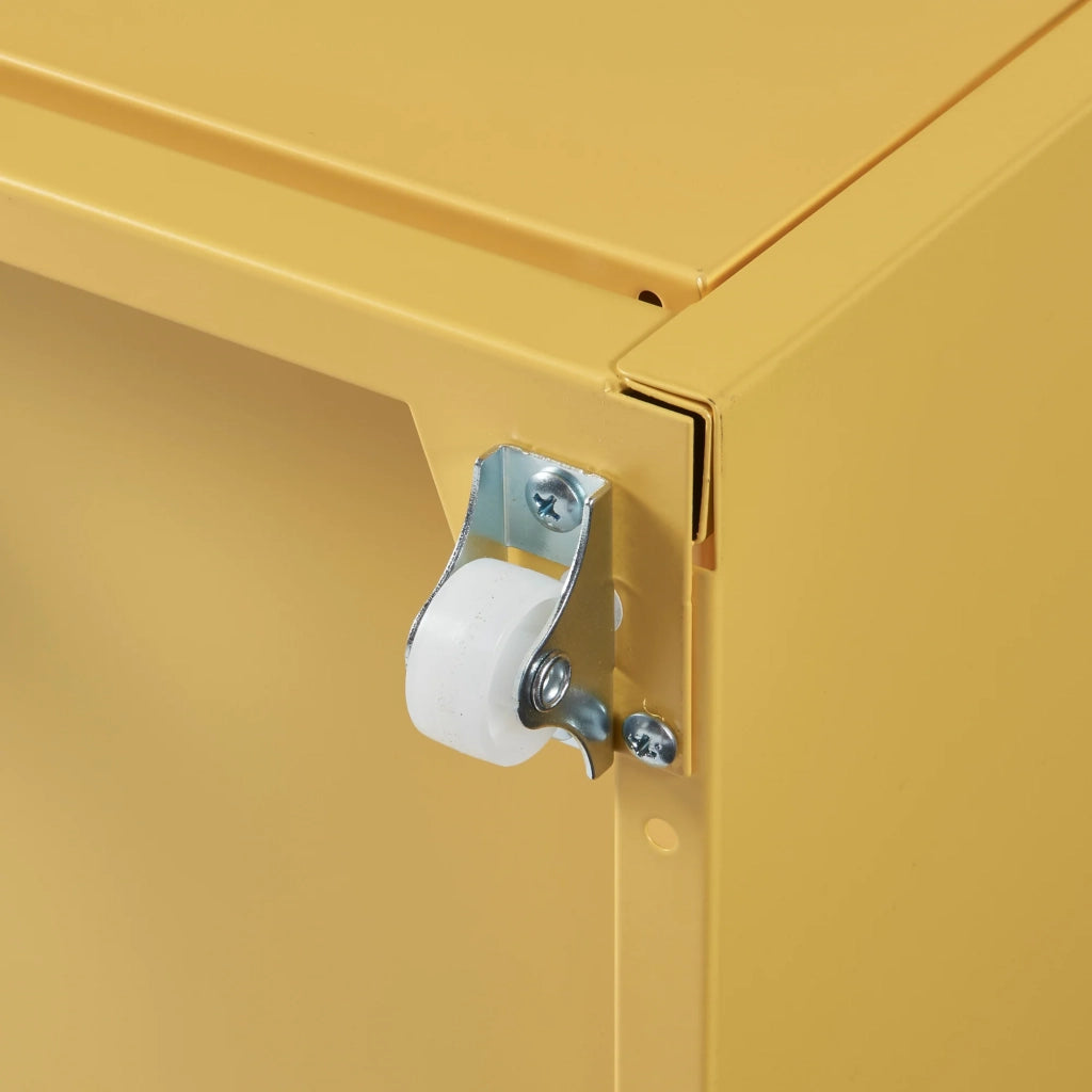 Mobiletto da ufficio mobile contenitore su ruote con 5 cassetti 69 x 28 x 41 cm giallo 03_0009101