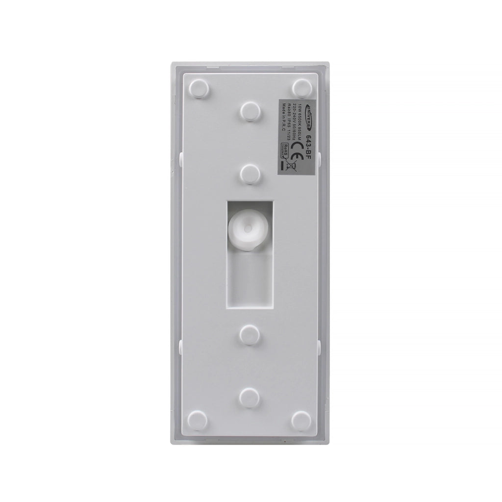 APPLIQUE DA ESTERNO A LED RETTANGOLARE LAMPADA DA PARETE MODERNA IN PVC BIANCO LUCE FREDDA 6500K - ILLUMINAZIONE EFFICIENTE