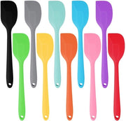Set di spiedi in silicone, 10 pezzi, resistente al calore fino a 260°C, spatola in silicone multicolore con nucleo metallico, spiedino per impastare, spiedi per cucina per cucinare e cuocere