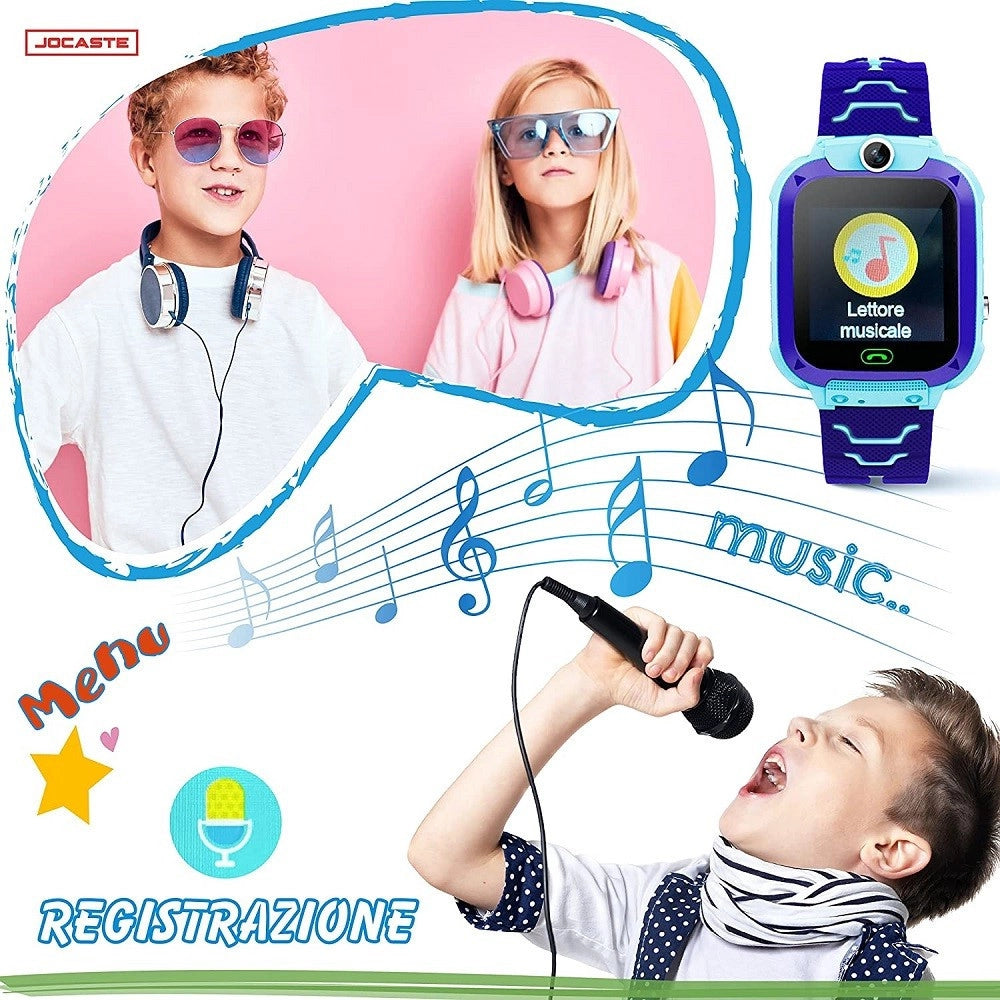 Trade Shop - Smartwatch Per Bambini Orologio Digitale Touch Supporto Sim Giochi Idea Regalo -
