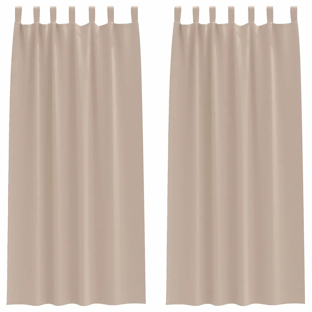 Tende Blackout con Anelli 2 pcs Talpa 225 x 140 cm Poliestere 4107550