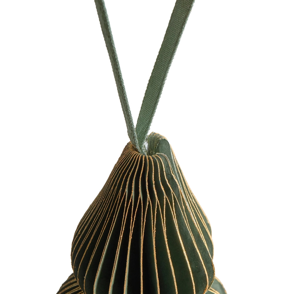 Set di 19 palline natalizie in carta a nido d'ape verde Ornamenti da appendere Decorazioni 3D per Natale
