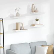 Scaffali a Parete 4 pz Rovere e Bianco 40x23x3,8 cm in MDF cod mxl 32778