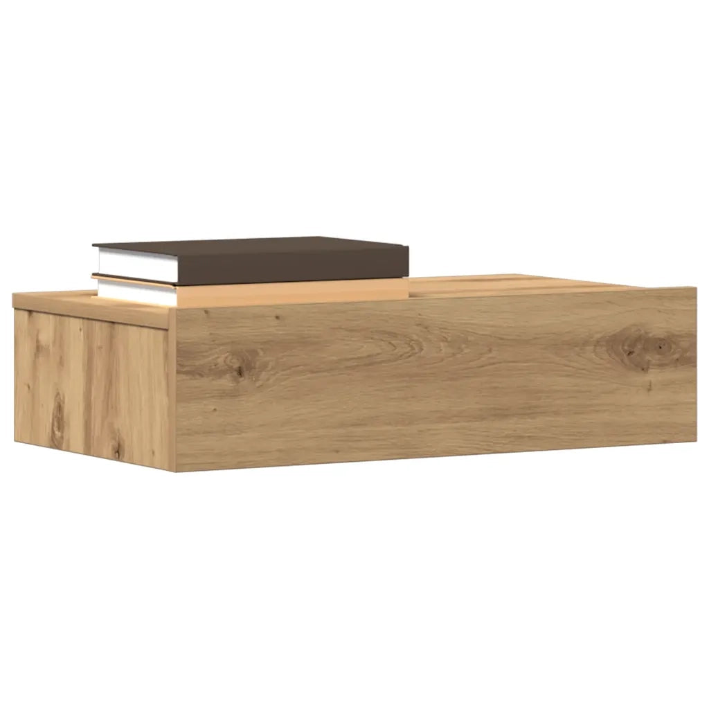 vidaXL Comodino Rovere Artigianale 60x35 cm in Legno Multistrato