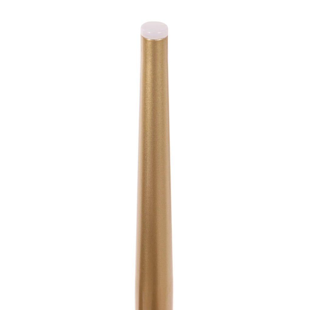 Sedia da pranzo beige in velluto con gambe in metallo dorato