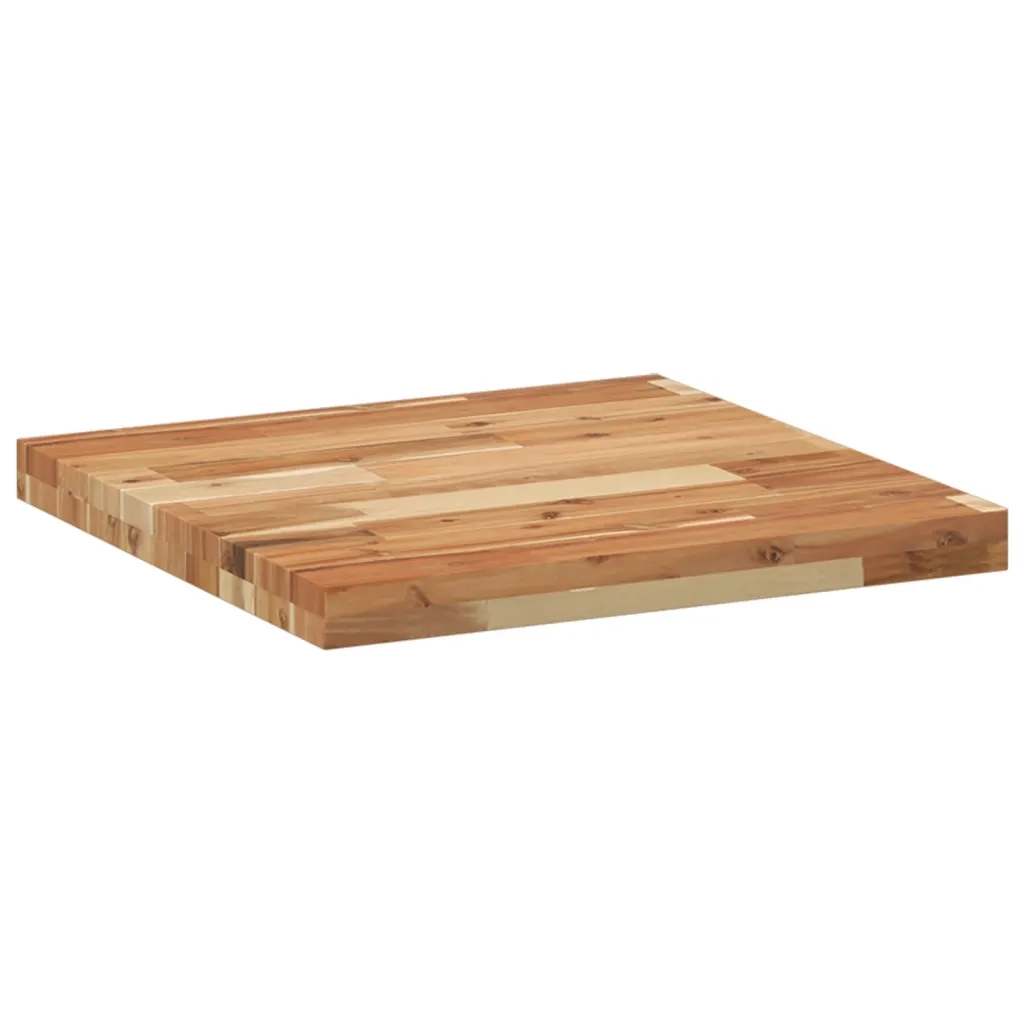 Piano Tavolo Quadrato 50x50x4 cm in Legno Massello di Acacia