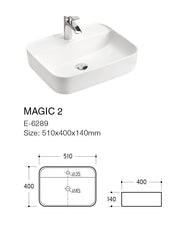 Lavabo da appoggio Lavabi da appoggio 50 x 15 x 40 cm