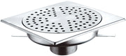 Piletta da pavimento sifonata in inox, cm 20x20