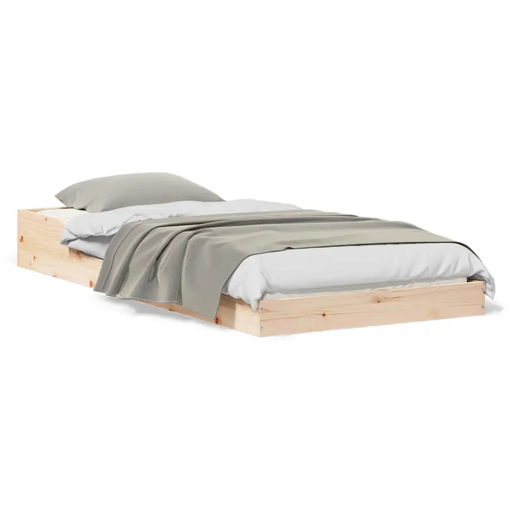 vidaXL Struttura del letto Marrone Legno di pino massello
