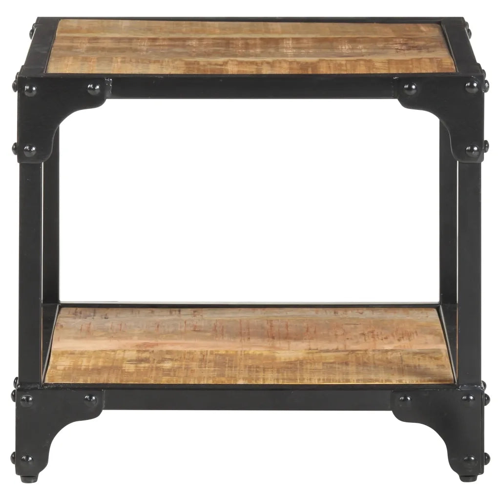 Tavolino da Salotto 40x40x36 cm Legno Massello di Mango Grezzo 321055