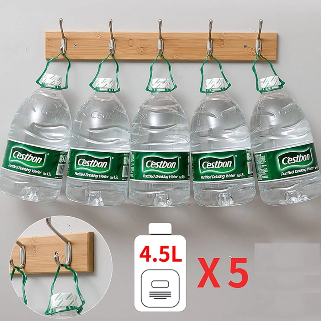 Appendiabiti/Gancio in Lega di Zinco a Parete/Appendiabiti per Camera da Letto/Appendiabiti da Parete per la casa/appendino in bambù per corridoio (Dimensioni: 48,5x1,5x7,5 cm)