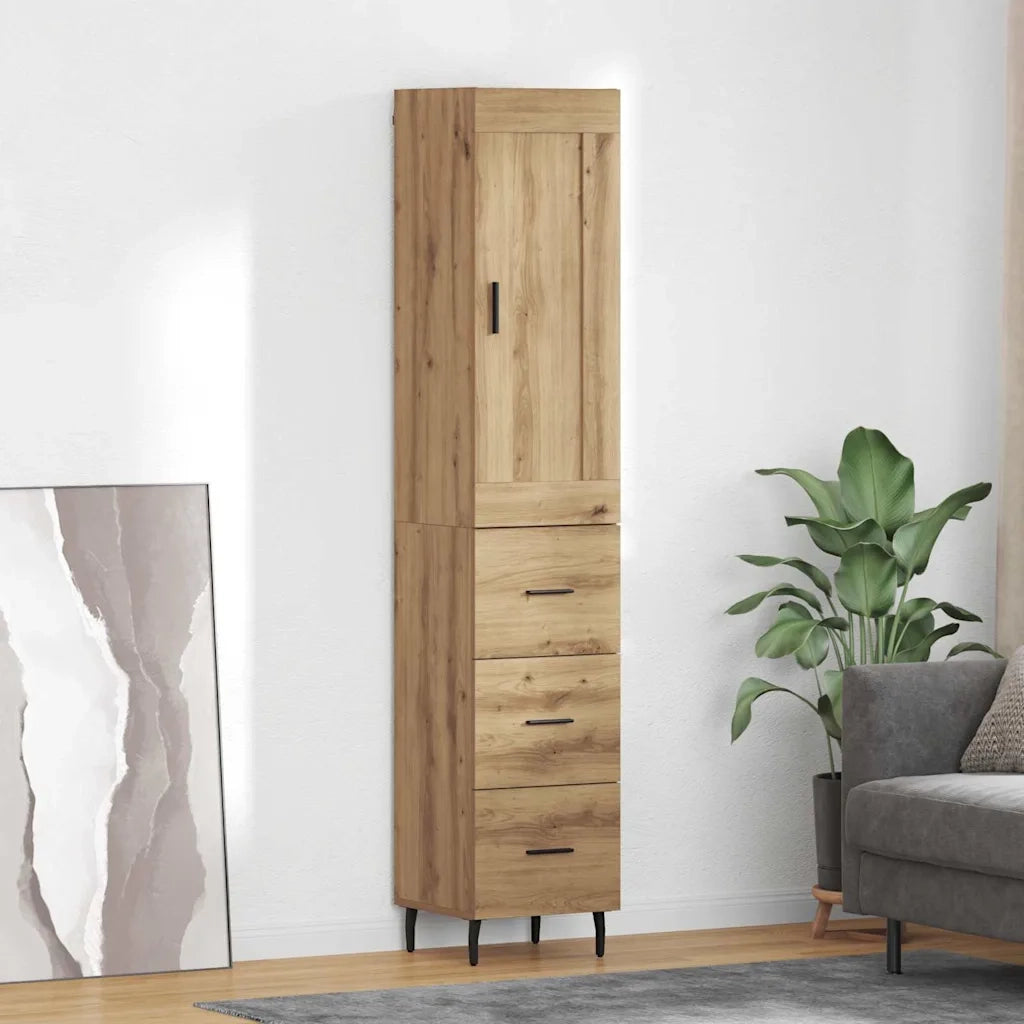 Credenza con cassetto Rovere artigianale 34,5 x 34 x 180 cm 3416009