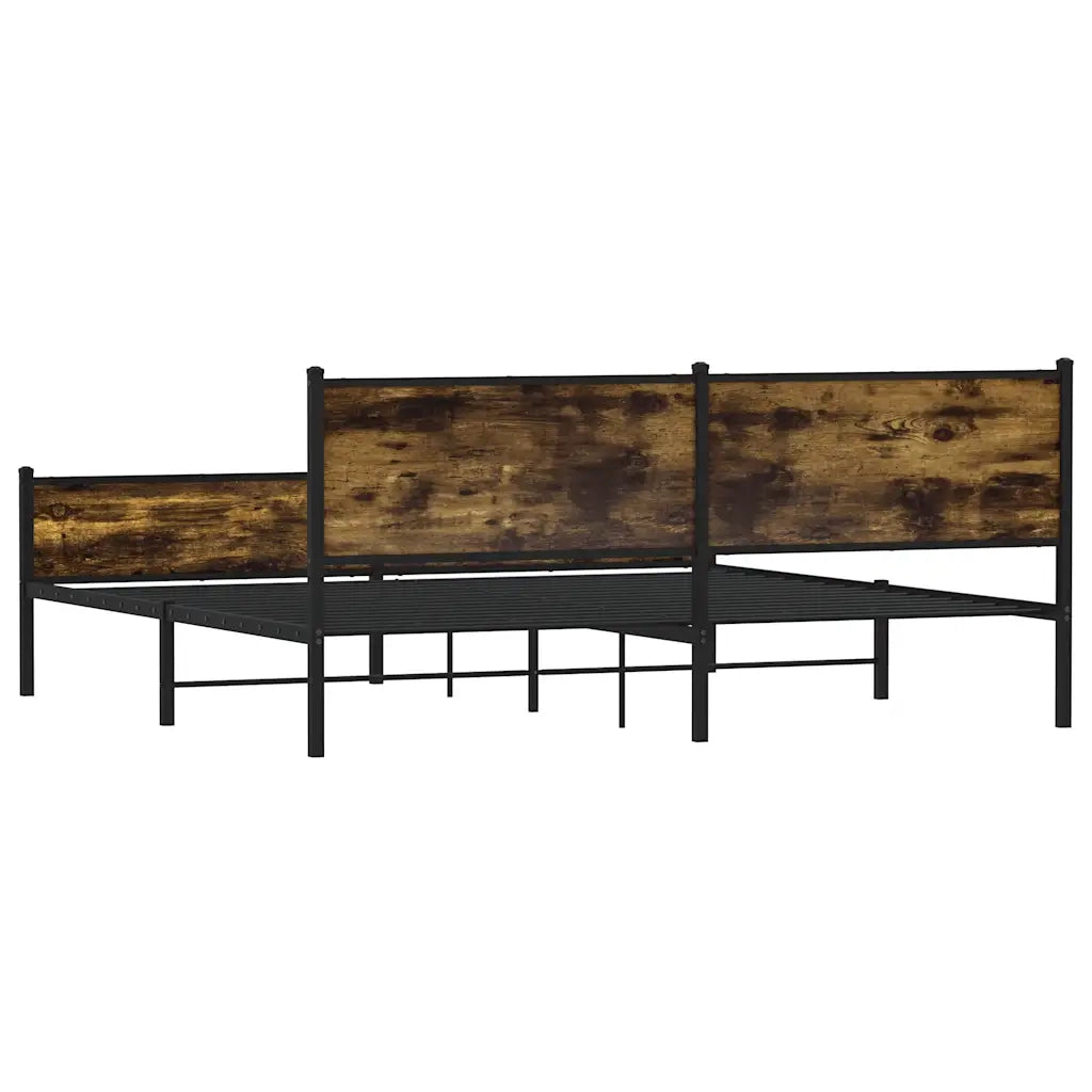 Giroletto senza Materaso in Metallo Rovere Fumo 193x203 cm