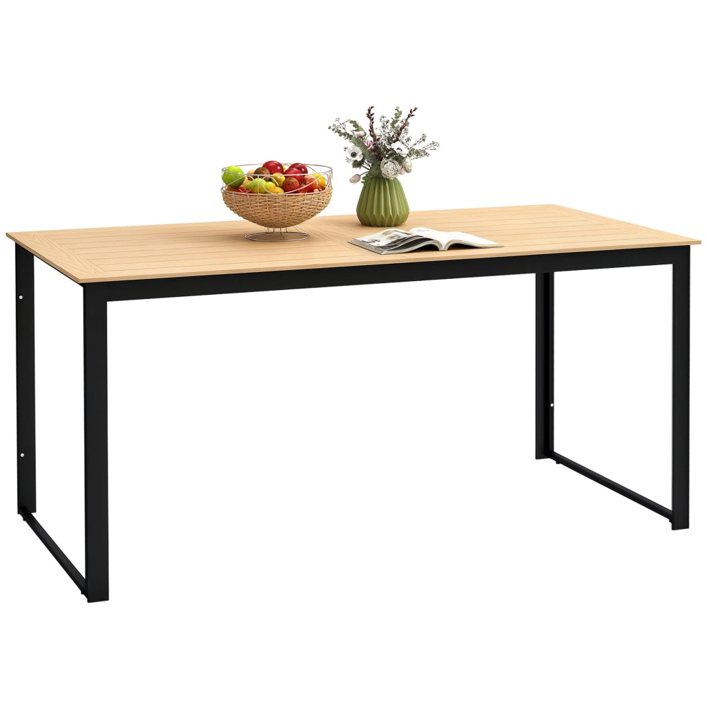 Tavolo da pranzo esterno per 6 persone ¨C Zephmum ¨C Legno teak, 160x80 cm