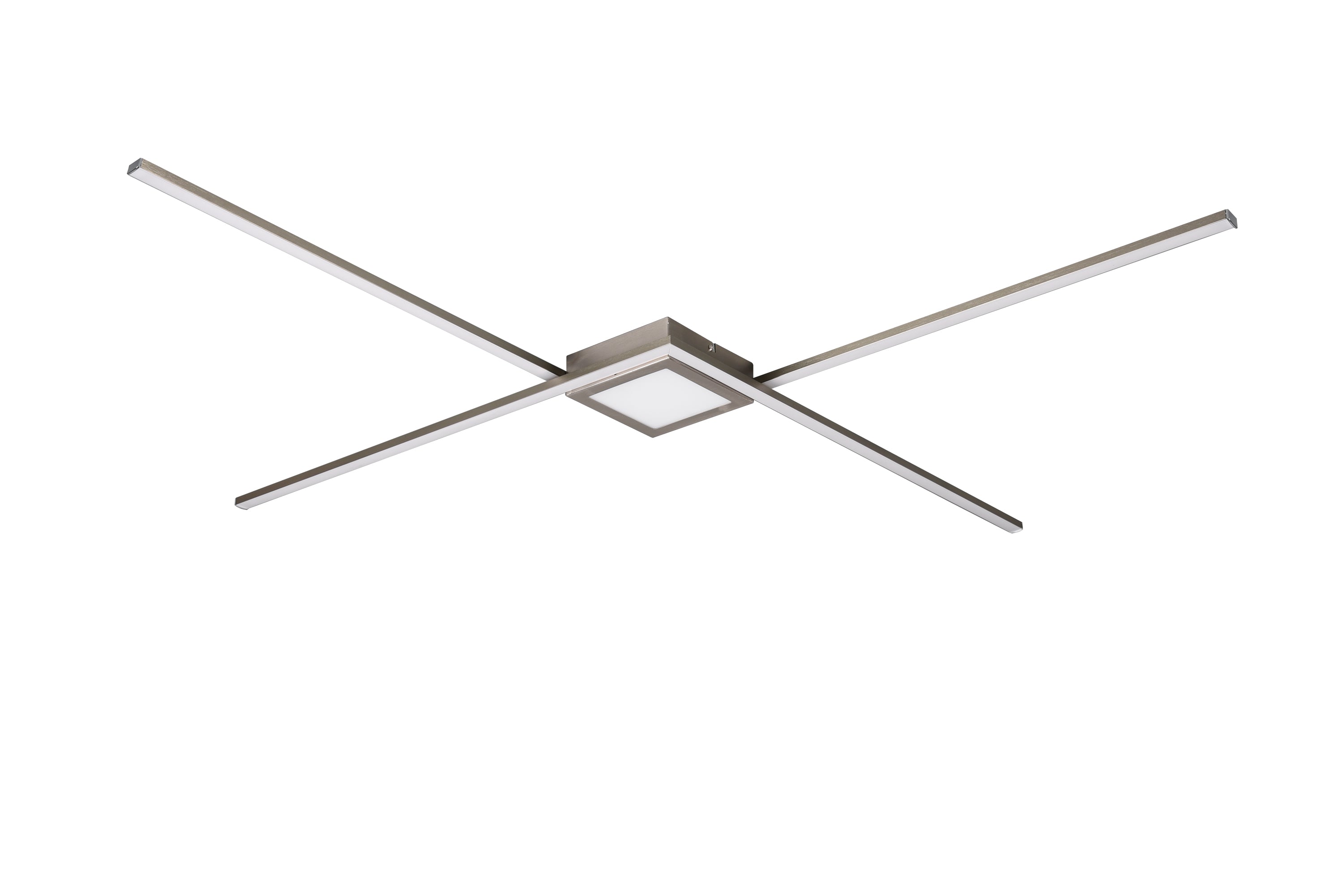 Plafoniera da Interno a LED in Metallo Nickel Opaco